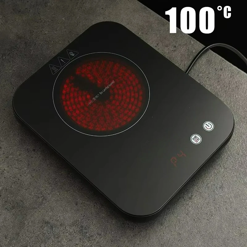800W Electric Ceramic Stove 100°C Cup Heater Smart Tea Stove Electric Hot Plate Heating Furnace Mini Heater Tea Maker 220V