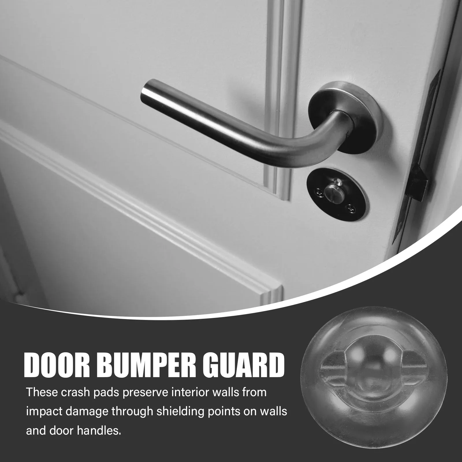 

6Pcs Crash Pad Wall Shield Cushion Self Adhesive Door Handle Bumper Door Knob Wall Protector Quiet Shock Absorbent Anti