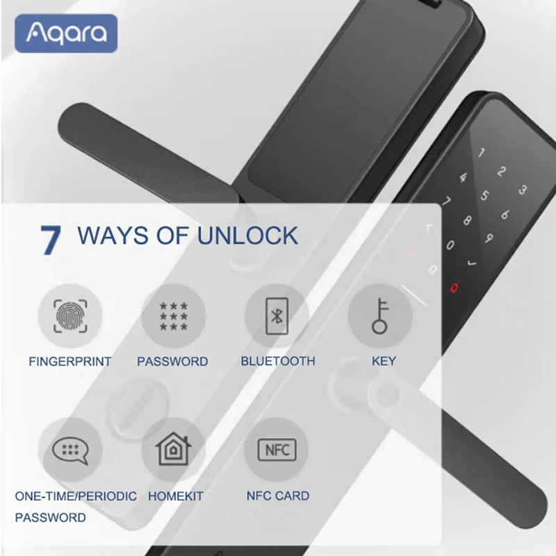 Aqara A100 Pro Smart Door Lock Zigbee Bluetooth 5.0 Fingerprint Unlock A100Pro Door Lock Work with Apple Homekit Aqara Home