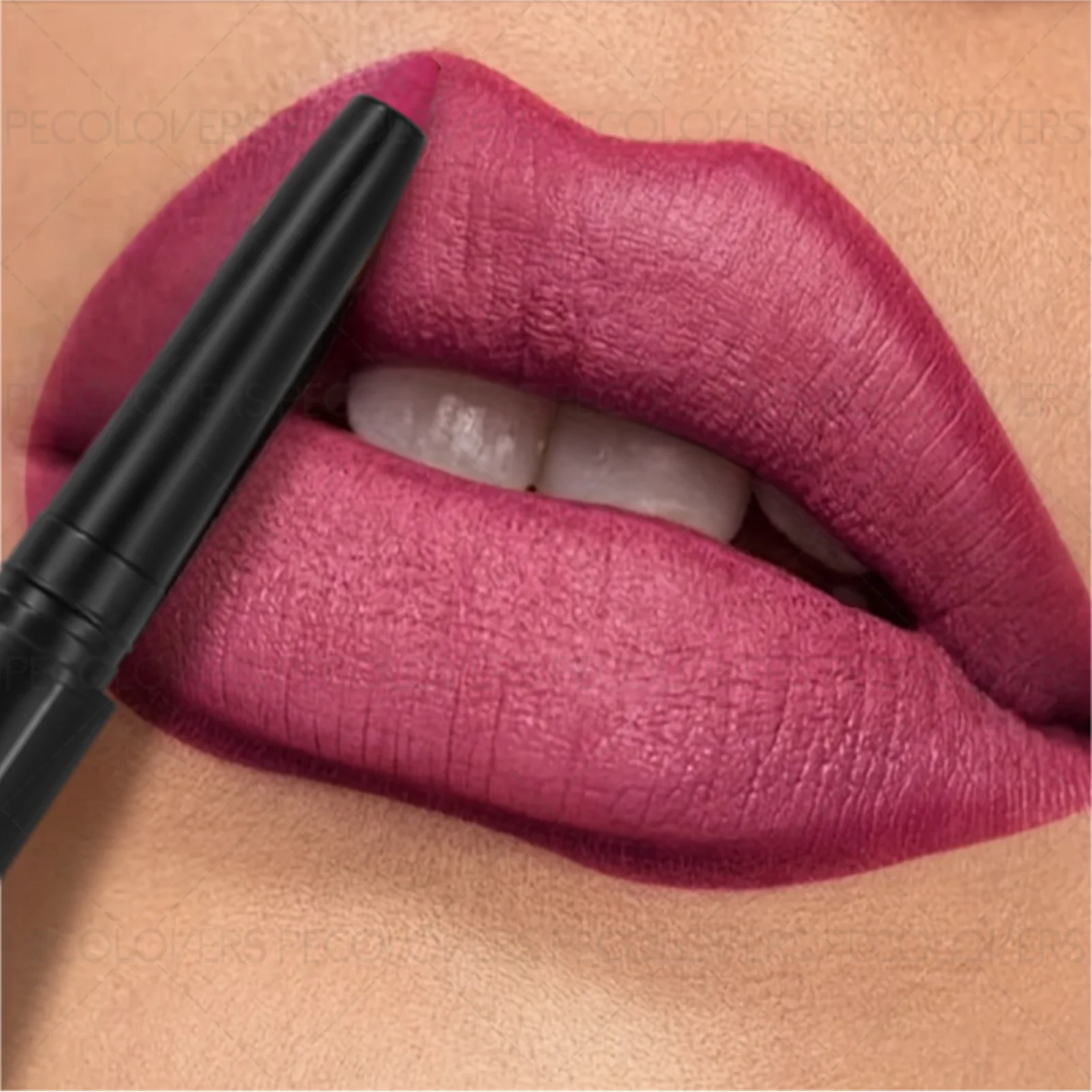 قطعة واحدة من محدد الشفاه غير اللامع يدوم طويلاً - تصبغ عالي، سهل الاستخدام، خفيف الوزن وطبيعي، بدون نقل