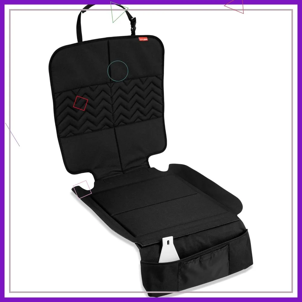 

Universal Baby Car Seat Protector with Crumb Catcher and Brush for Easy Cleaning