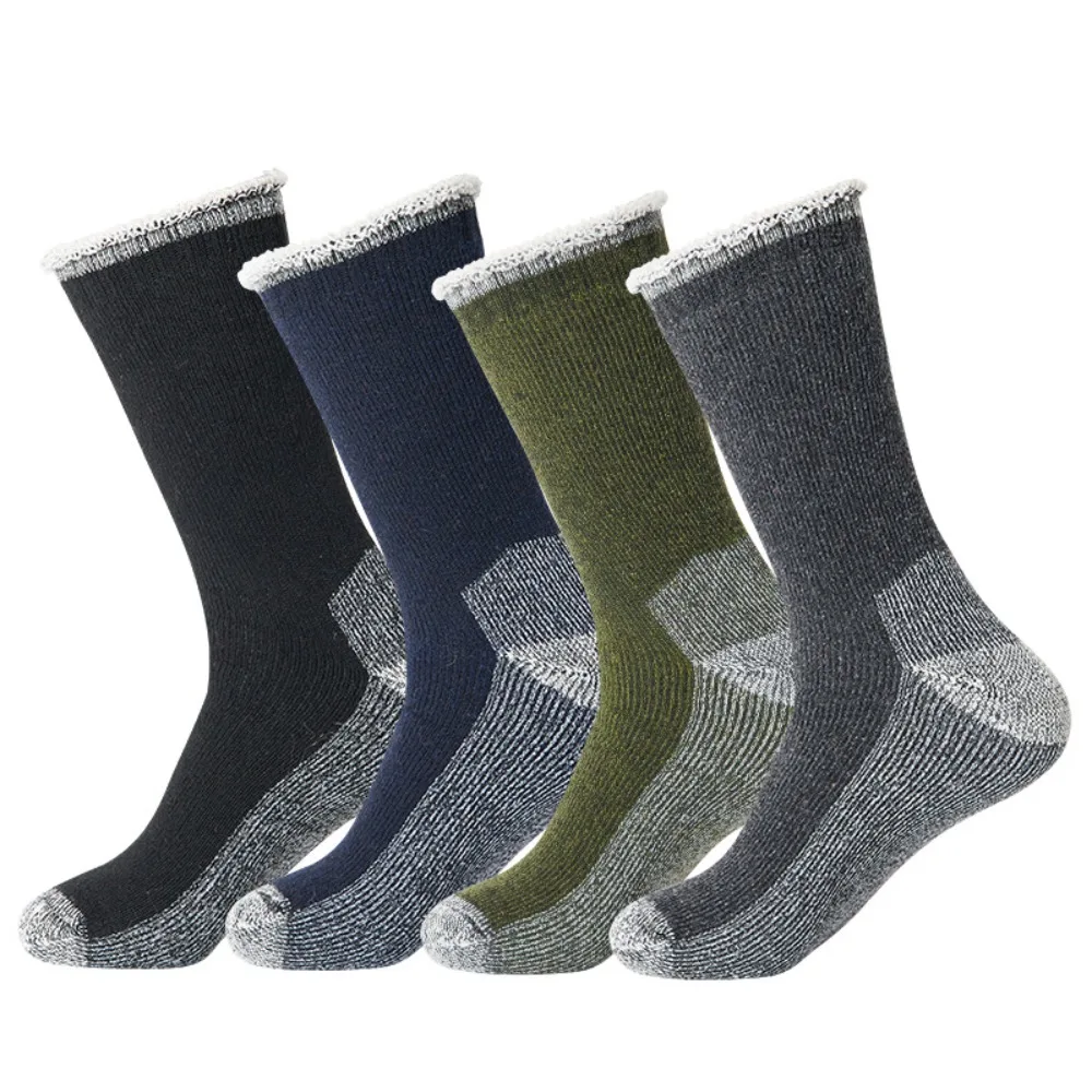 

Fuzzy Wool Socks Thickened Mountaineering Men's Walk Warm Anti-Odor Socks Breathable Outdoor Sports Socks For Female Male