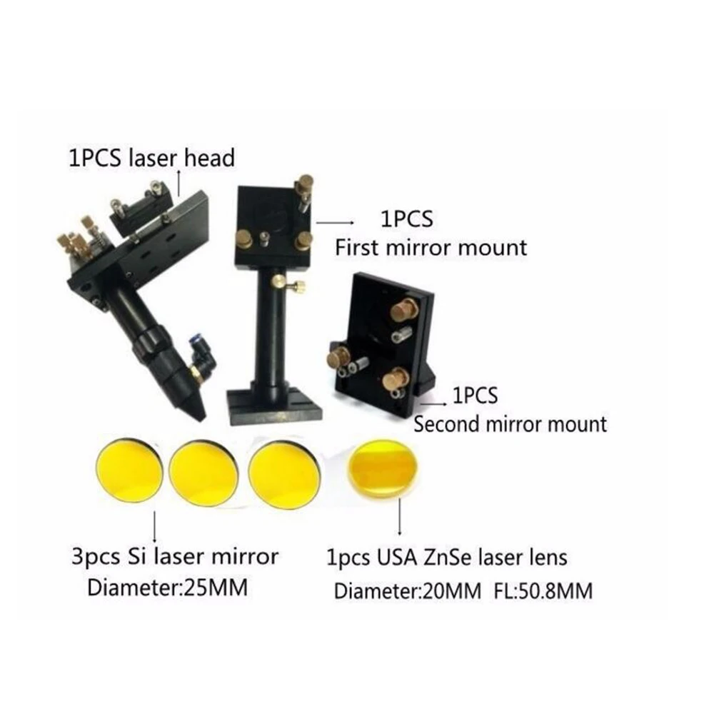 Tête laser de découpe de métal, pièces de machine laser, 60W, co2