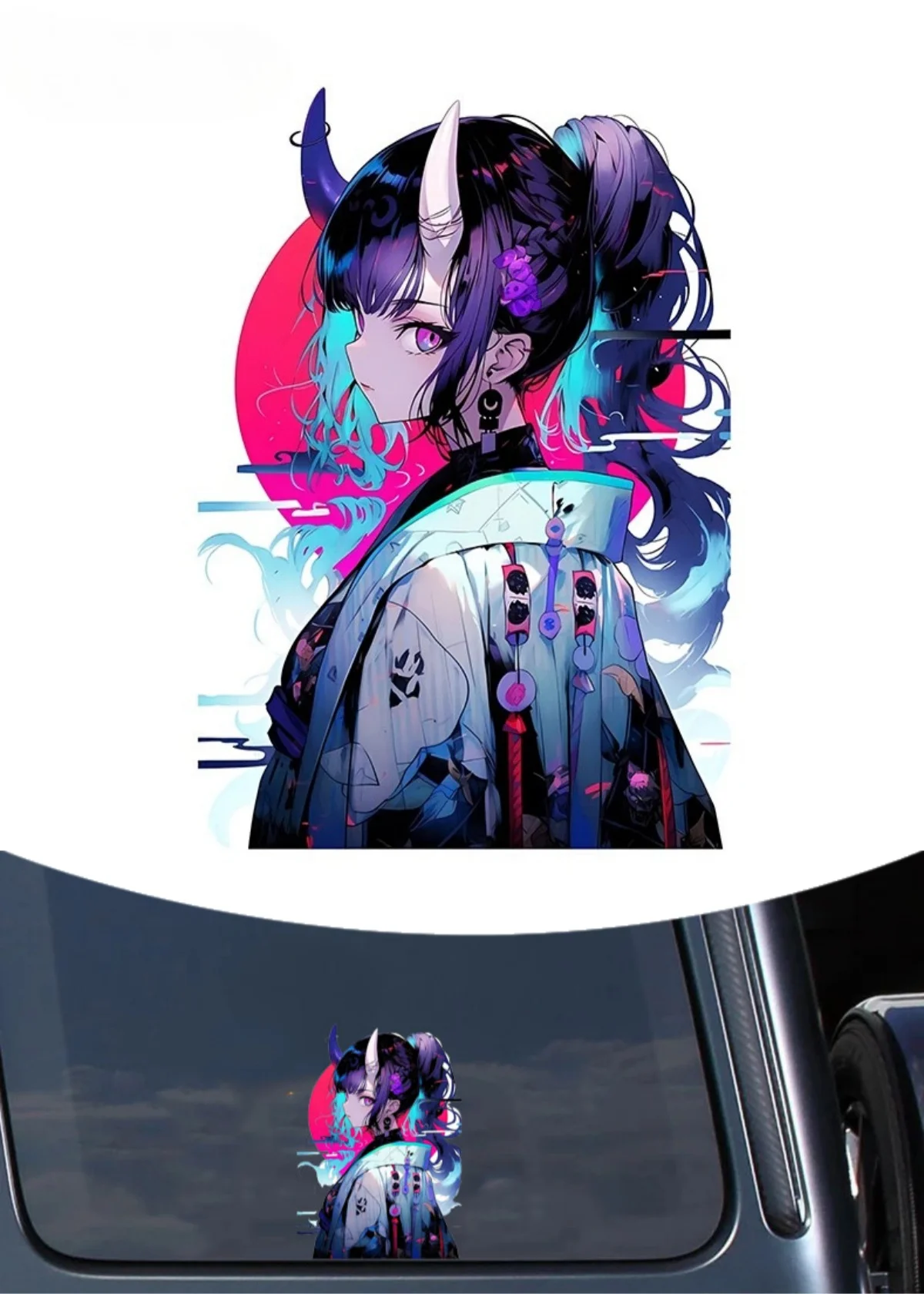 

Anime Cute Girl Car Sticker Van Bike Window Bumper Vinyl Decal Window Tuning Laptop Trunk Accessories