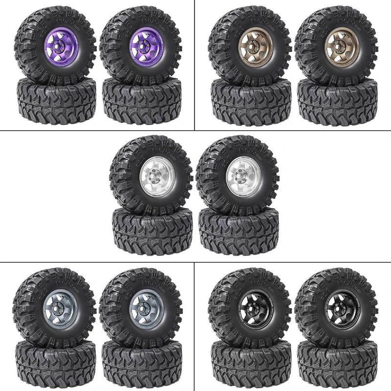 

Ljf 1:8 Remote Control Car Tire Upgrade Accessories Climbing Car 4pc 2.2-Inch Et37 Wheel Boots Tire 130*55mm Crossrc Yikong H8h