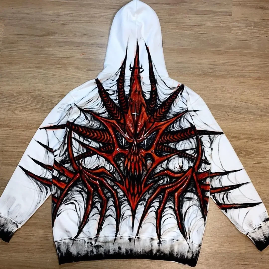 Y2K Women\'s Men\'s Hoodies Clothing Long Sleeve Pullover Sweatshirt Streewear Oversize Halloween tops Hooded Shirt kpop gothic