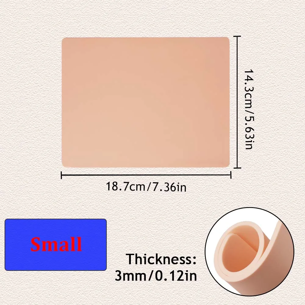 15/10/8/5/1 stücke Tattoo Praxis Haut 3MM Silikon Gefälschte Haut Doppelseitig für Permanent Make-Up Training Versorgung Tattoo Zubehör