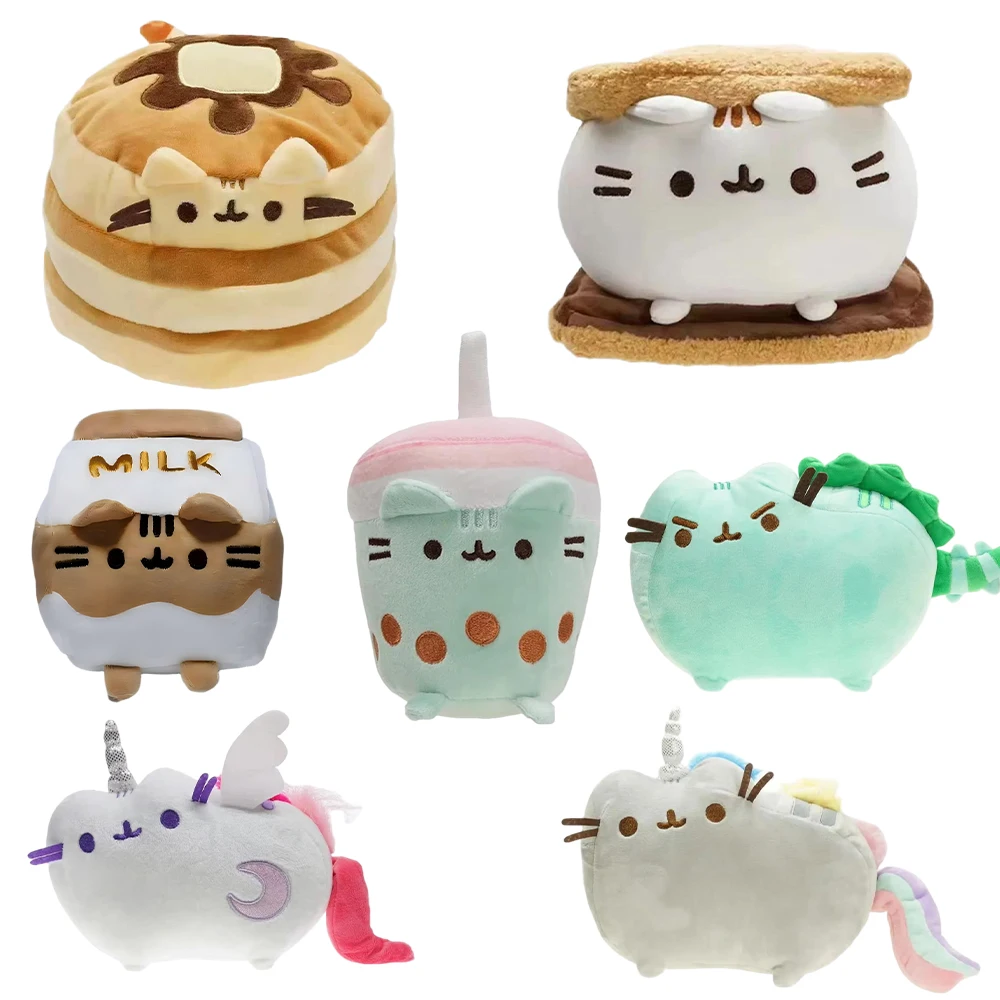 Simulated Cat Doll Plush Toy Anime Cat Soft Home Decoration Tabletop Bedroom Decoration Toy Series Accessories Gifts/