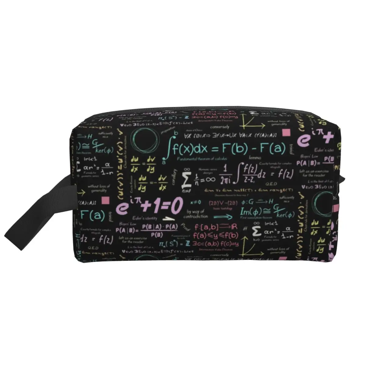 Custom Cute Pure Math Nerd Travel Toiletry Bag for Women Physics Science Makeup Cosmetic Organizer Beauty Storage Dopp Kit