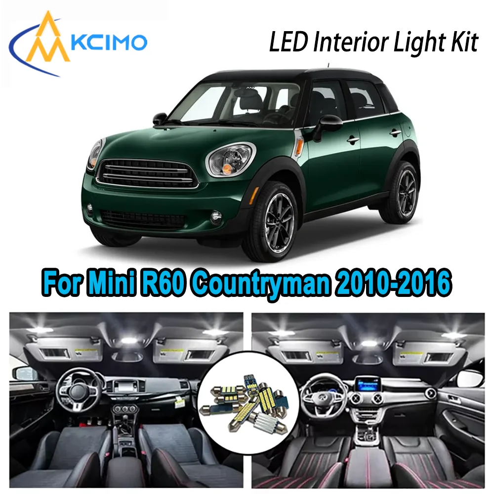 

High-Quality LED Interior Kit for Mini R60 Countryman 2010-2016 2012 2013 Premium Error-Free Dome Map Trunk Automotive Lamps