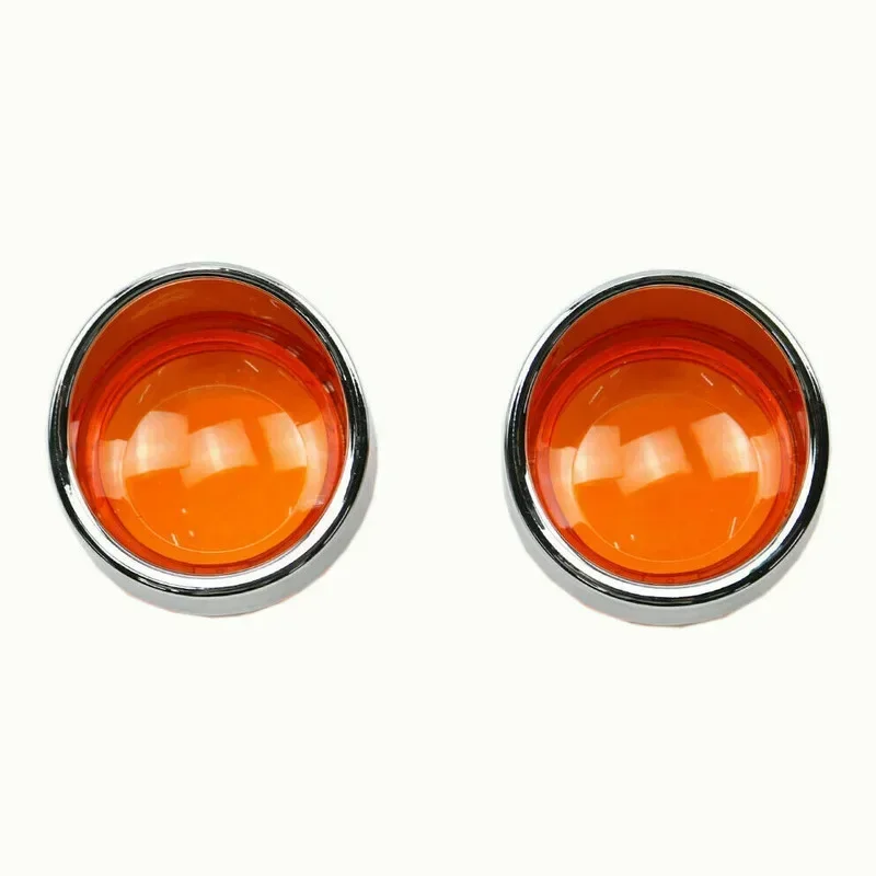 Motorcycle Turn Signal Light Bezels Lens Cover Visor Trim Rings for Harley Dyna Softail FXDL FLHX V-Rod