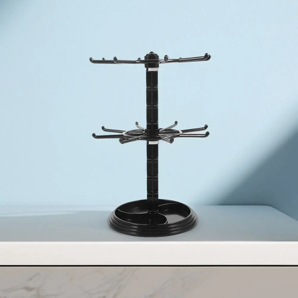 3Pcs Keychain Rotating Display Stand Small Jewelry Holder Organizer for Necklaces Bracelets Earrings Desk Necklace Stand Display