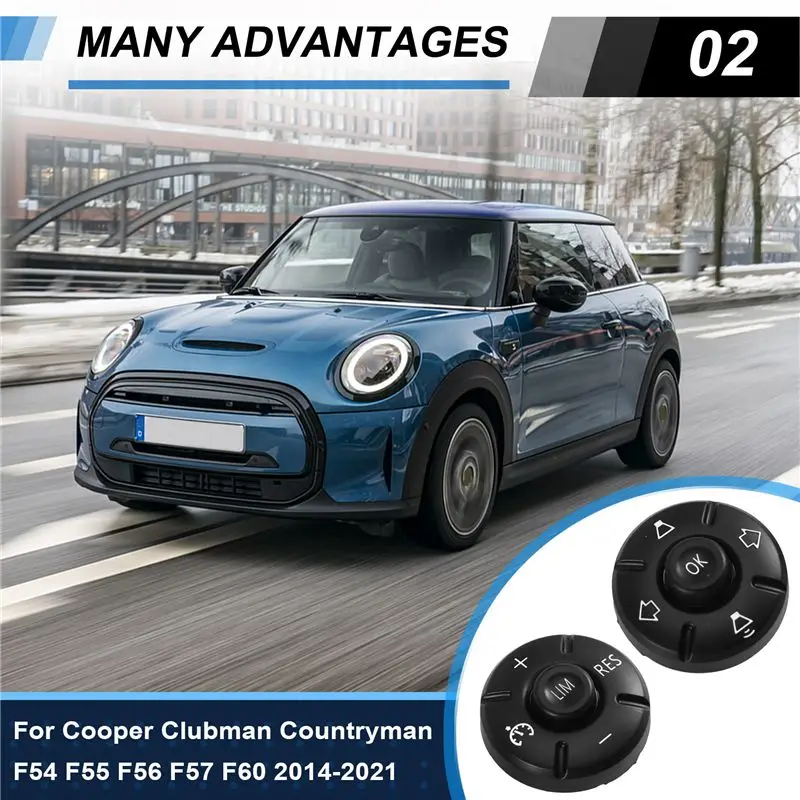 Limited Time Offer Cruise Control Button Cover Steering Wheel Switch Cover Trim Steering Wheel Switch Cover For MINI B Style
