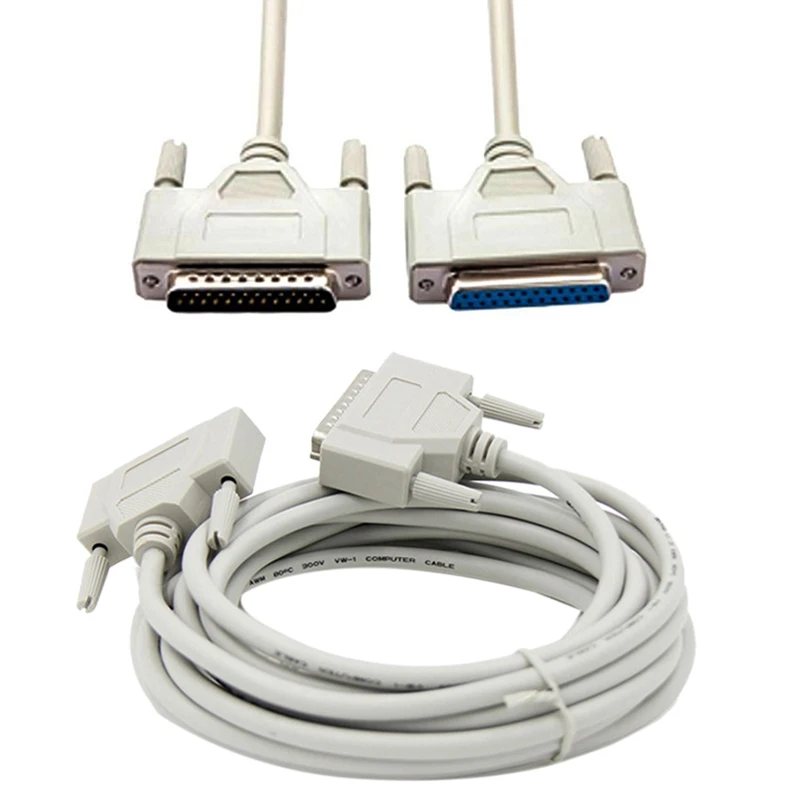 สายต่อขยาย25-PIN M TO Hole F ใหม่สายต่อเครื่องพิมพ์แบบ DB25ขนาน (25ขาตัวผู้-ตัวเมีย)