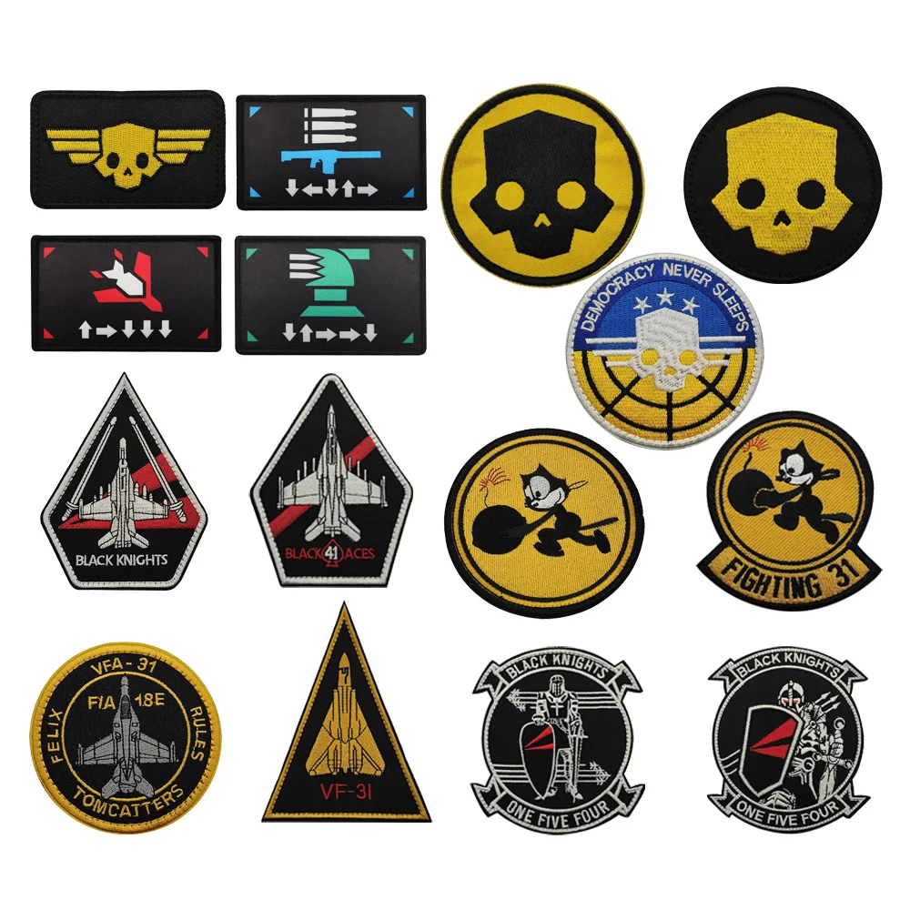 Tactical Pack Accessories Submarine Soldier Game Perimeter Hook and Loop Embroidered Patch Diver Morale Pack Sticker Badge