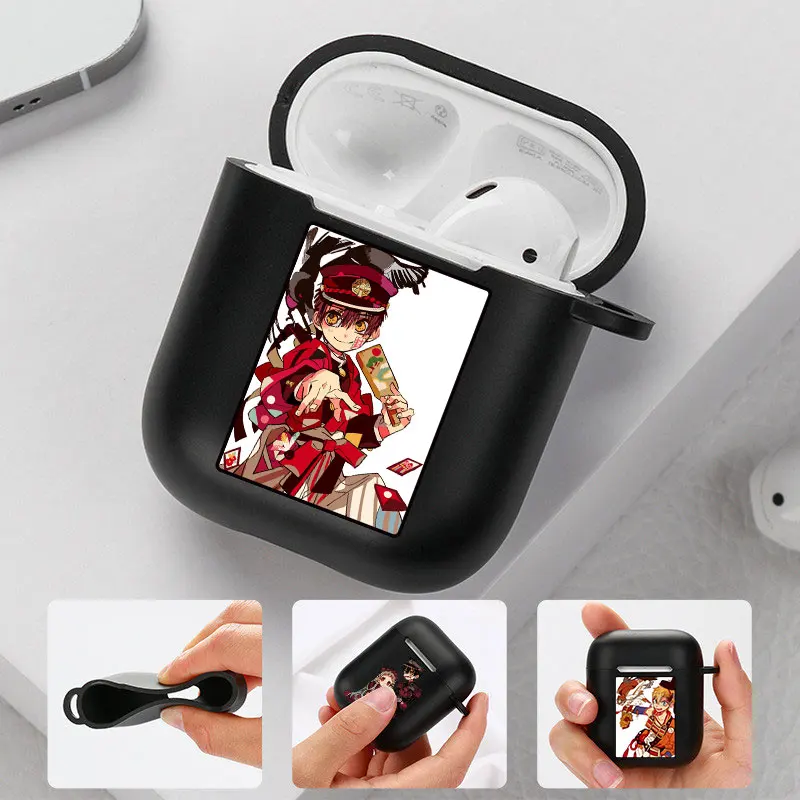 Jibaku Shounen Hanako Kun Toilet-bound Hanako-KunEarphone Case For AirPods 1 2 3 Pro Black wireless Bluetooth headphone case