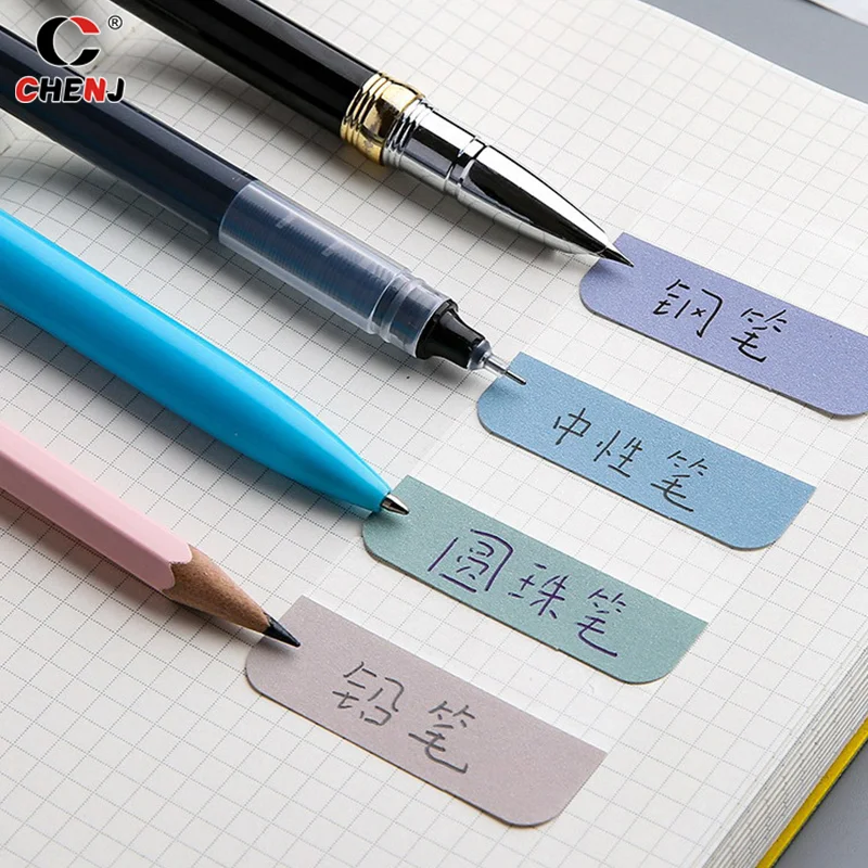 1set di schede di indice adesive colorate note classificazione dei File Memoranda Notebook classificare adesivi forniture di cancelleria