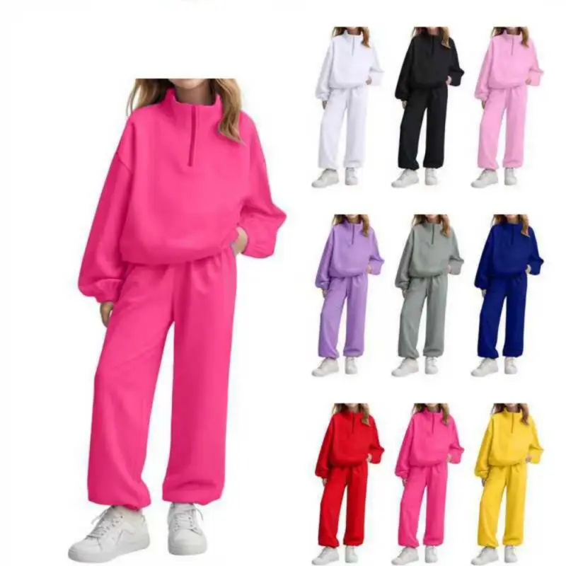 

Однотонный спортивный комплект для мальчиков и девочек 8-12 лет, осенний пуловер с длинными рукавами и штаны, спортивная одежда для пешего туризма и скалолазания