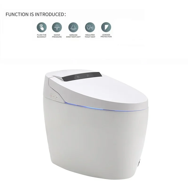 Função de limpeza de descarga automática de alta qualidade Cômoda de uma peça S-trap Vaso sanitário inteligente de cerâmica