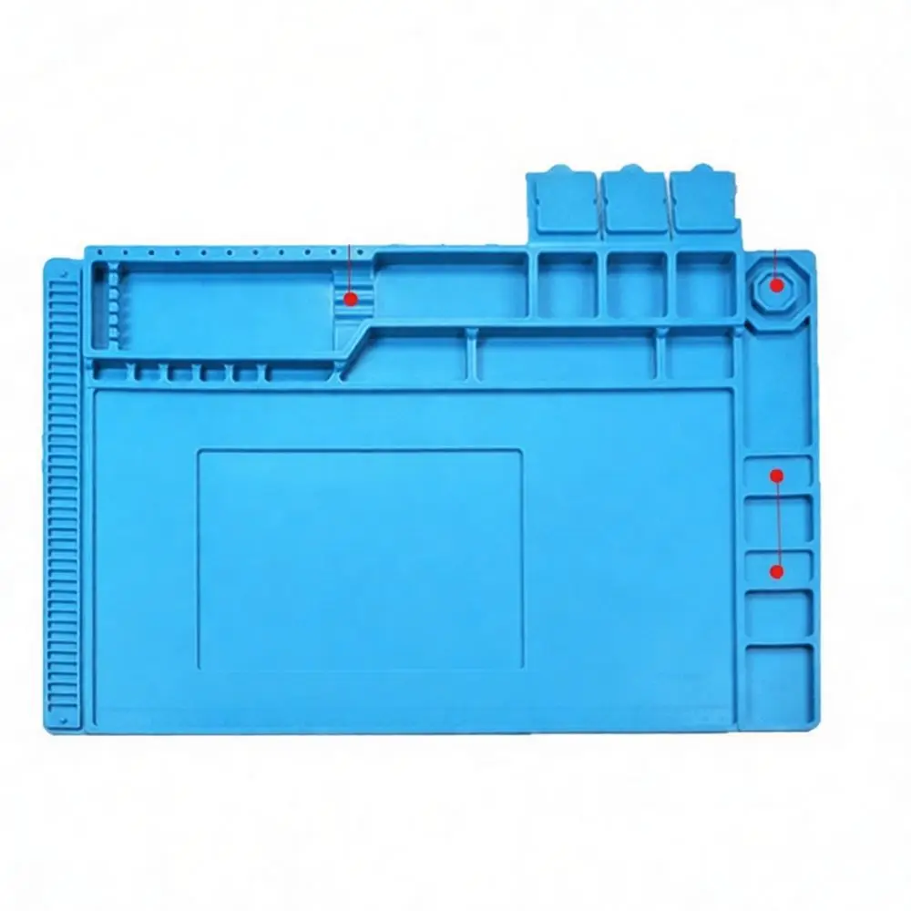 Soldering Insulation Mat Magnetic Silicone Workstation For Electronic Repair Phone Repairing Desktop Heat Resistant Pad