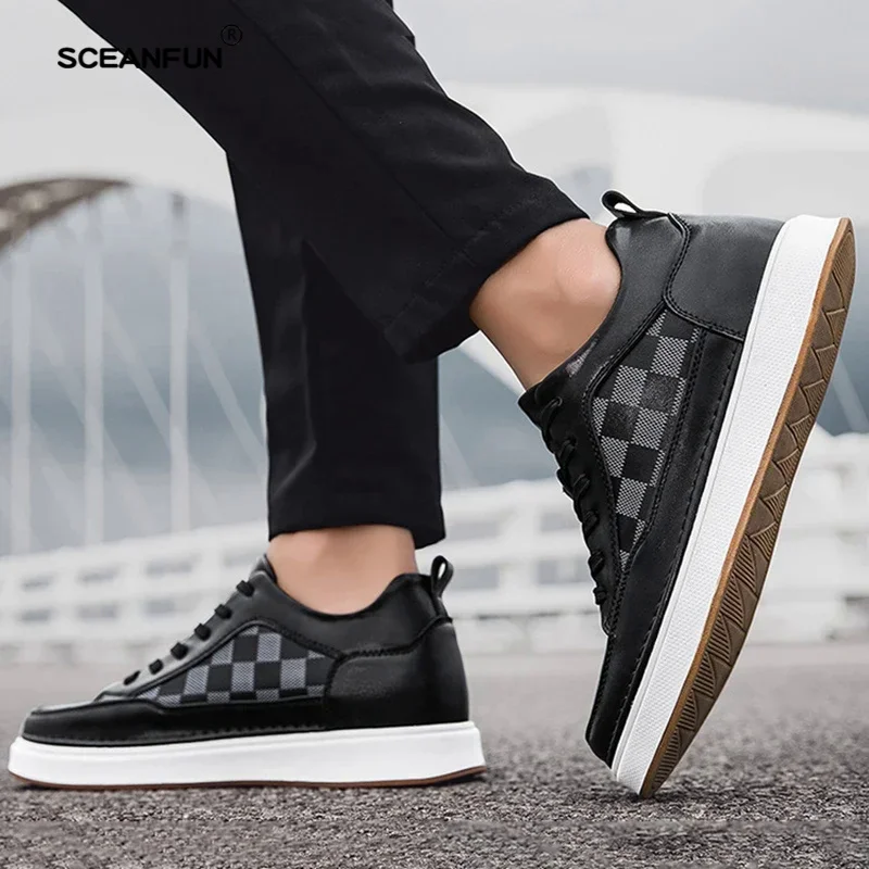 Men's 4/6/8cm height increasing sneakers increase casual shoes mens outdoor running size 37-44