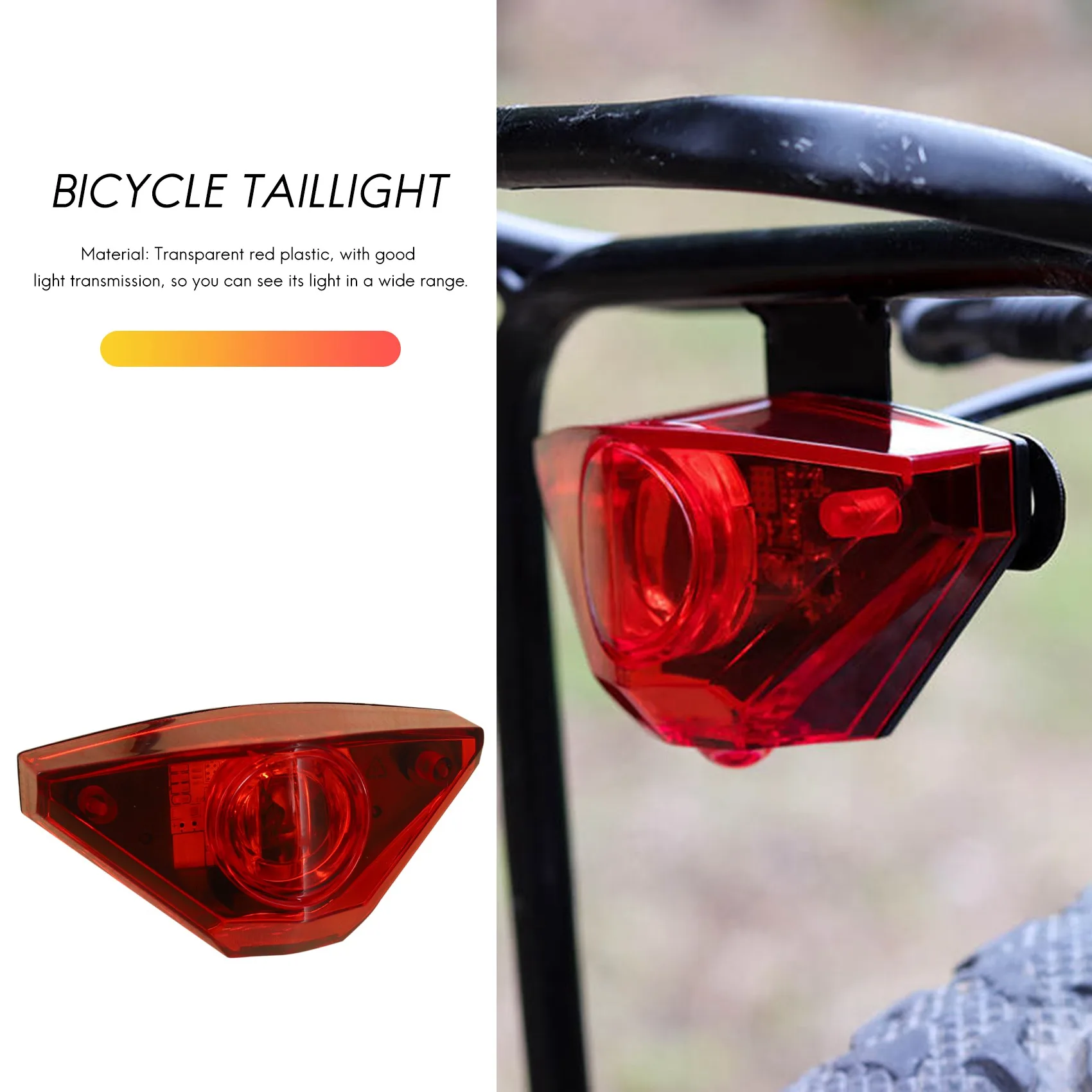 NEW HOT In Stock-Ebike Brake Rear Light Electric Bicycle Tail Light DC6V 12V 24V 36V 48V 60V LED Ebike Light Electric Bicycle La