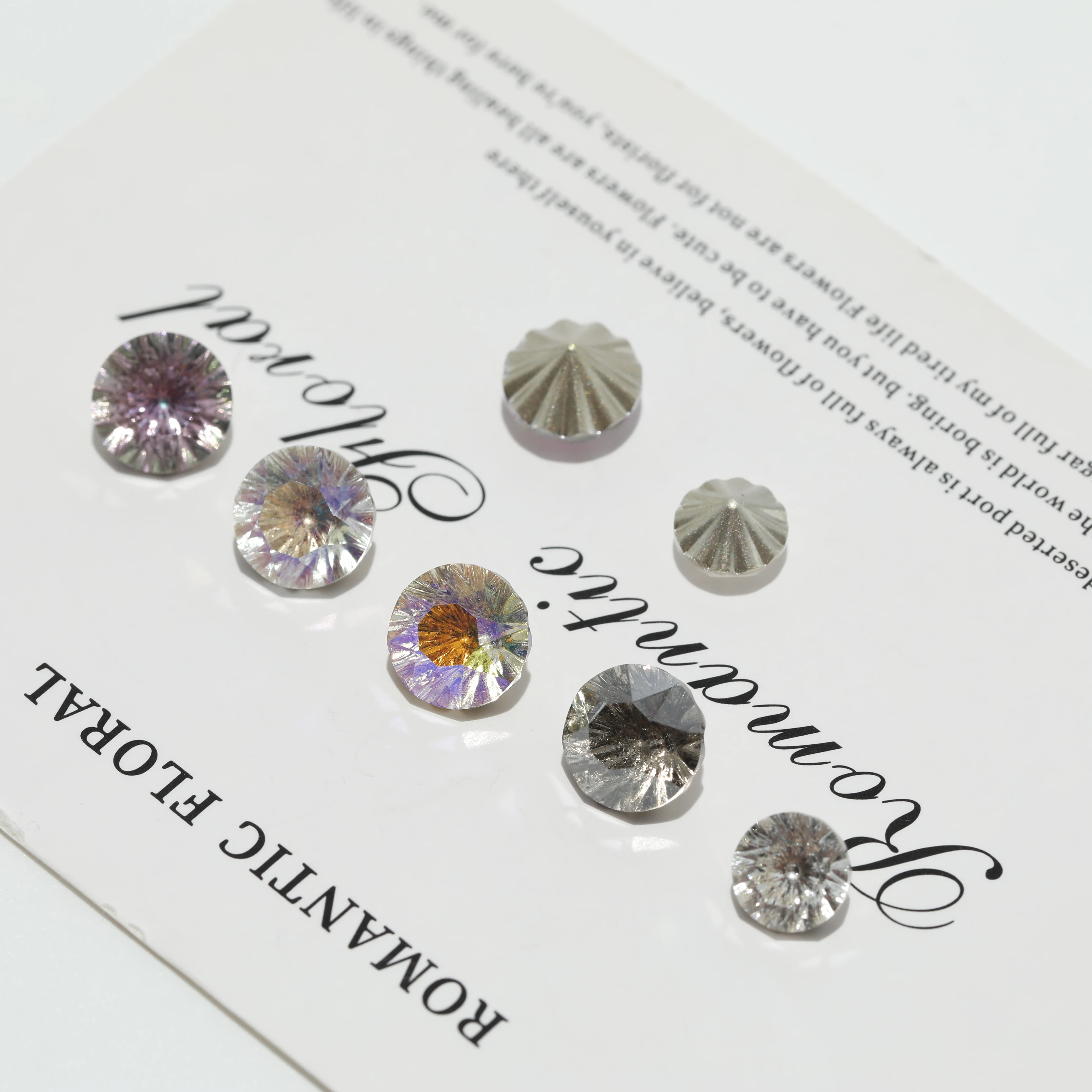 GRST Premium Millennium Series Strasssteine Runde Xirius Fancy Stones Glänzende Kristalle für DIY Nagelkunst, Hochzeitskleider, Taschenzubehör – Detail 2