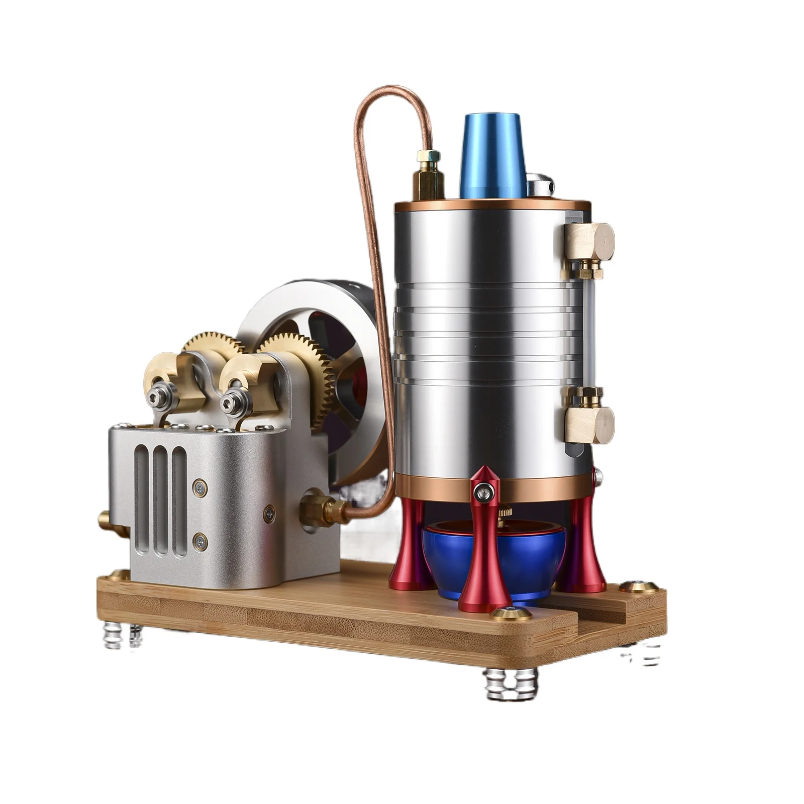 

Ретро-паровая машина с нагревательной печью, большой котел, модель с реалистичным запуском, игрушка с цифровым управлением, для коллекционирования и физических экспериментов