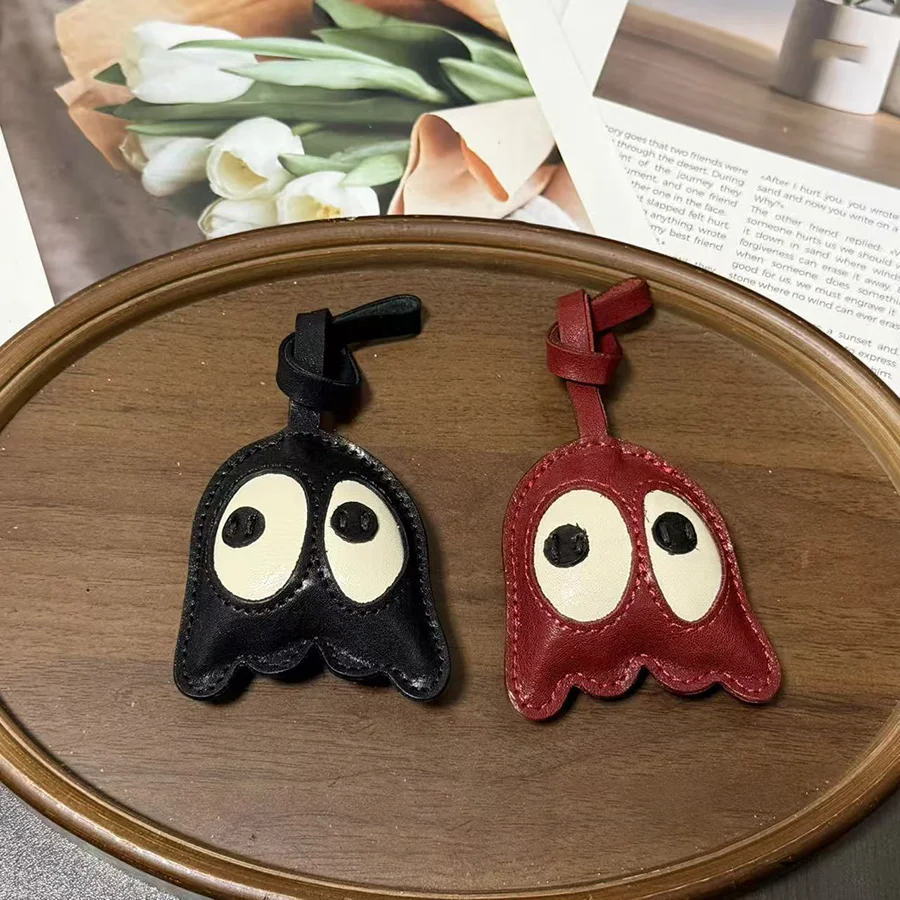 

Брелок-подвеска из натуральной кожи Oxeye Black без декоративной отделки, милый аксессуар для сумок, изысканный кулон, украшение для сумок, подарок