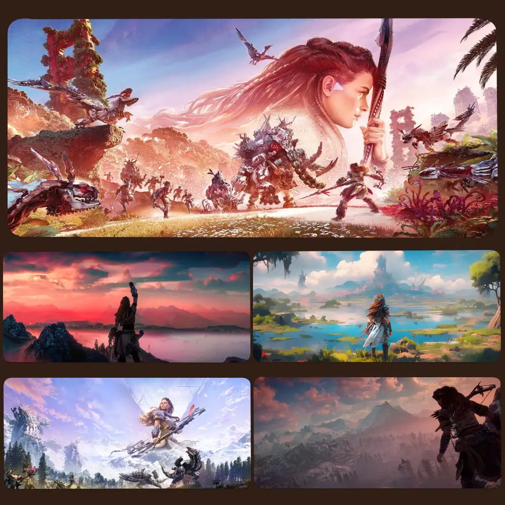 

H-Horizon Z-Zero D-Dawn Mouse Pad Large Gaming 900x400mm Mouse Pad 900X400MM XXL Desk Mat Non-Slip Rubber Game Mouse Mat Compute