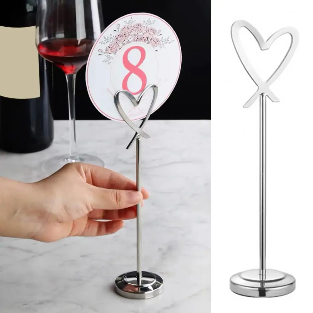 Stainless Steel Seat Card Holder Hotel Restaurant Buffet Menu Clip Wedding Table Name Card Holder Banquet Greeting Card Stand