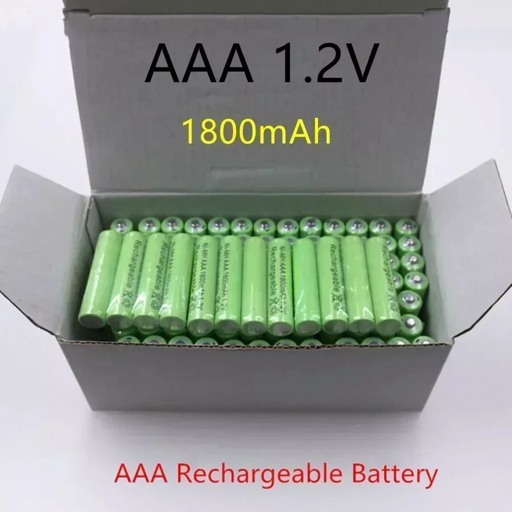 100% original AAA 1.2 V 1800mAh NiMH rechargeable battery for calculators, remote controls, access control devices, etc