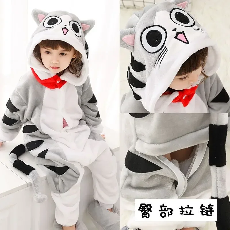 Kigurumi Dinosaur Onesie Kids Unicorn Pajamas For Children Animal Cartoon Blanket Sleepers Baby Costume Winter Boy Girl Jumspuit