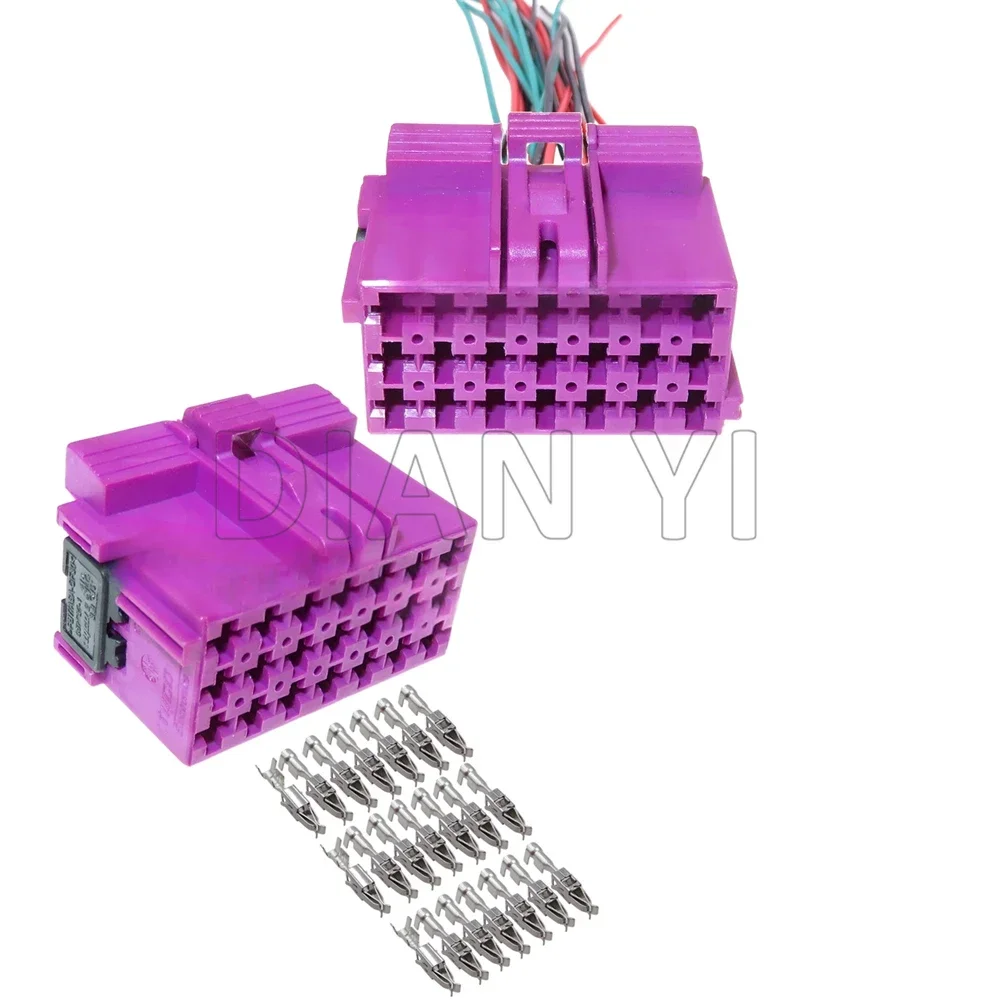 

1 Set 21 Way AC Assembly Car Wire Harness Socket 1-967625-3 967635-1 Automobile Unsealed Connector with Terminal