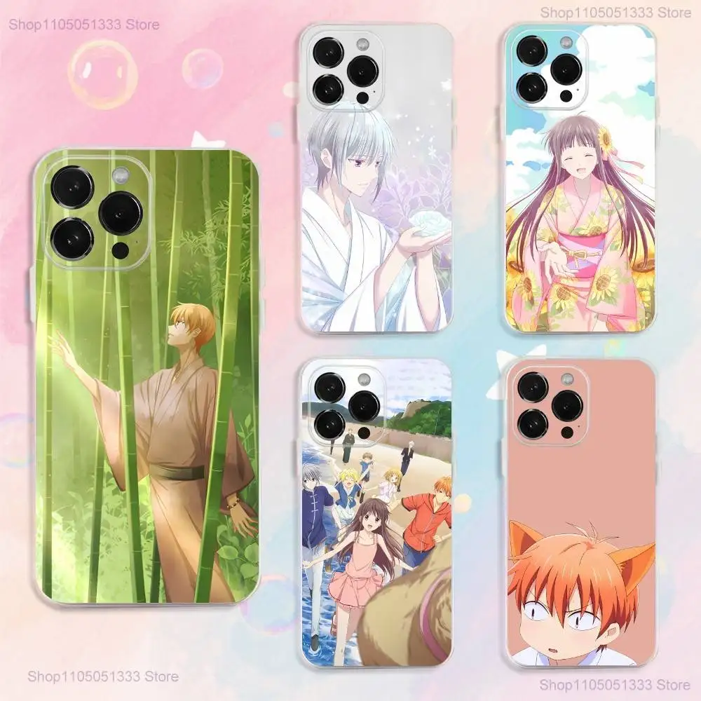 

Anime Fruit Basket Phone Case For iPhone 17,16,15,14,13,12,11 Pro,Max,Plus,X,XS,XR,SE4,E Mini Transparent Soft Cover