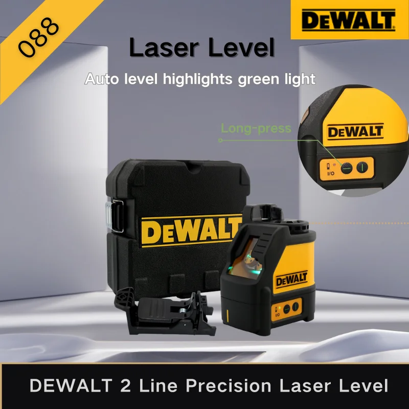 DEWALT DW088CG Laser Level Green Laser Cross Instrument High Precision Cross Line Lase Horizontal Vertical Laser Level