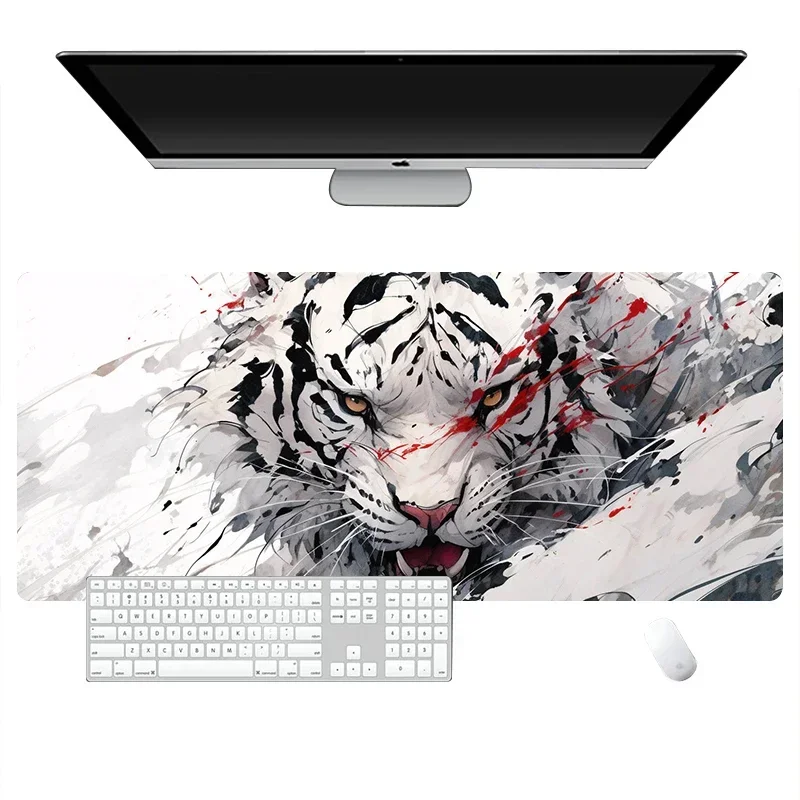 Keyboard HD Mythical beast Computer Gaming Loong Mouse Pad Xxl Anime Dragon Desk Large Mat Bottom Non-Slip Rubber Stitched Edges