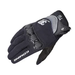 Gants d'équitation de moto en maille respirante, écran tactile, équipement de protection anti-chute, doigt complet, maille 3D respirante