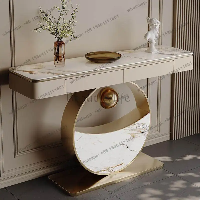 With Drawers Table Cream Style Creative Storage Modern Coffee Tables Minimalist Space Saving Konsolka Mebel Home Furniture