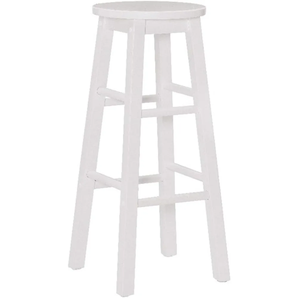 

Classic round 29" backless bar stool in rubberwood