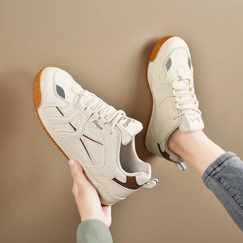 

Autumn Women's Round-toed Plus-size Spring and Autumn Lightweight Color-blocking Plus-size Lightweight Flat Casual Sports Shoes