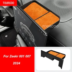 For Zeekr 001 007 2024 2025 Center Console Screen Back Suede Storage Box Interior Modification Accessories