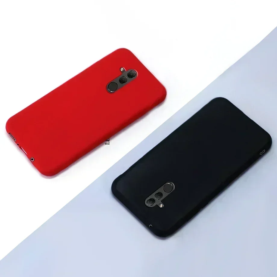 Caixa de telefone de silicone para huawei mate 20 lite, ultra fino, fino, macio, sólido, fosco tampa traseira