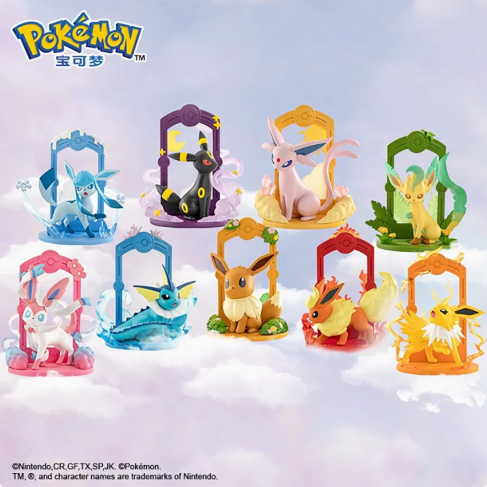 In Stock Funism Pokemon Eeveelution Desktop Decoration Figures Model Toys for Fans Kawaii Pokemon Model