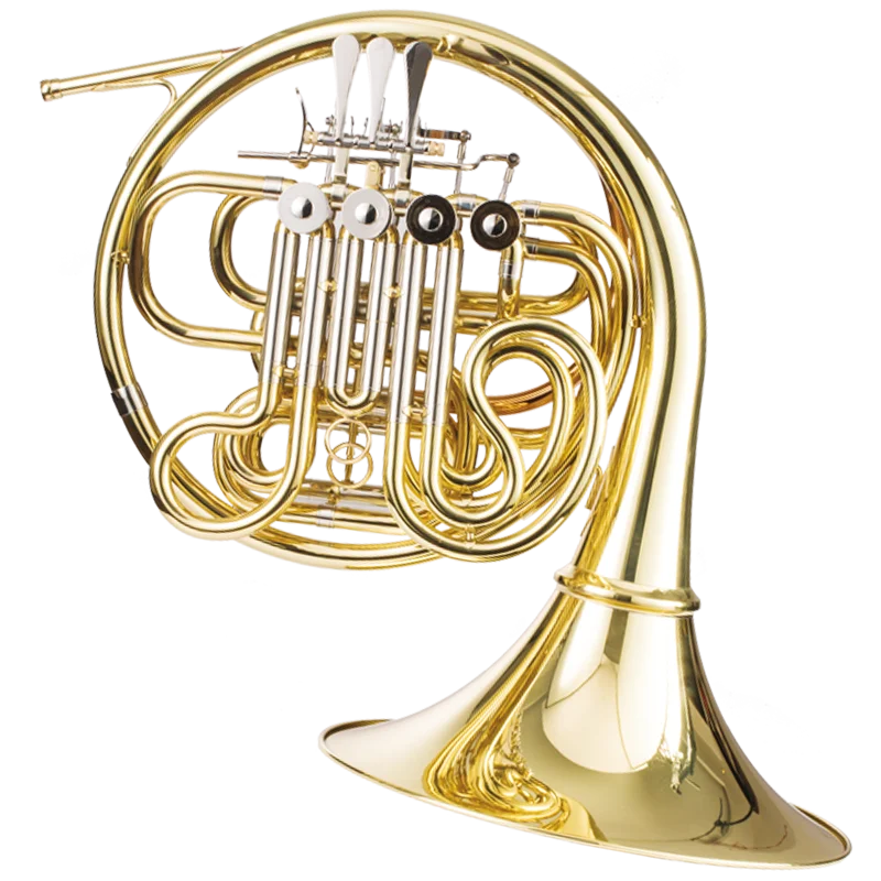 

Hooqu High Quality Professional Double Row French Horn With Four Keys