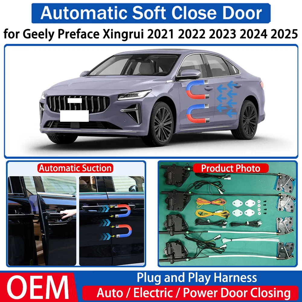 

for Geely Preface Xingrui 2021 2022 2023 2024 2025 Car Automatic Soft Close Door Electric Suction Kit Auto Power Closing System