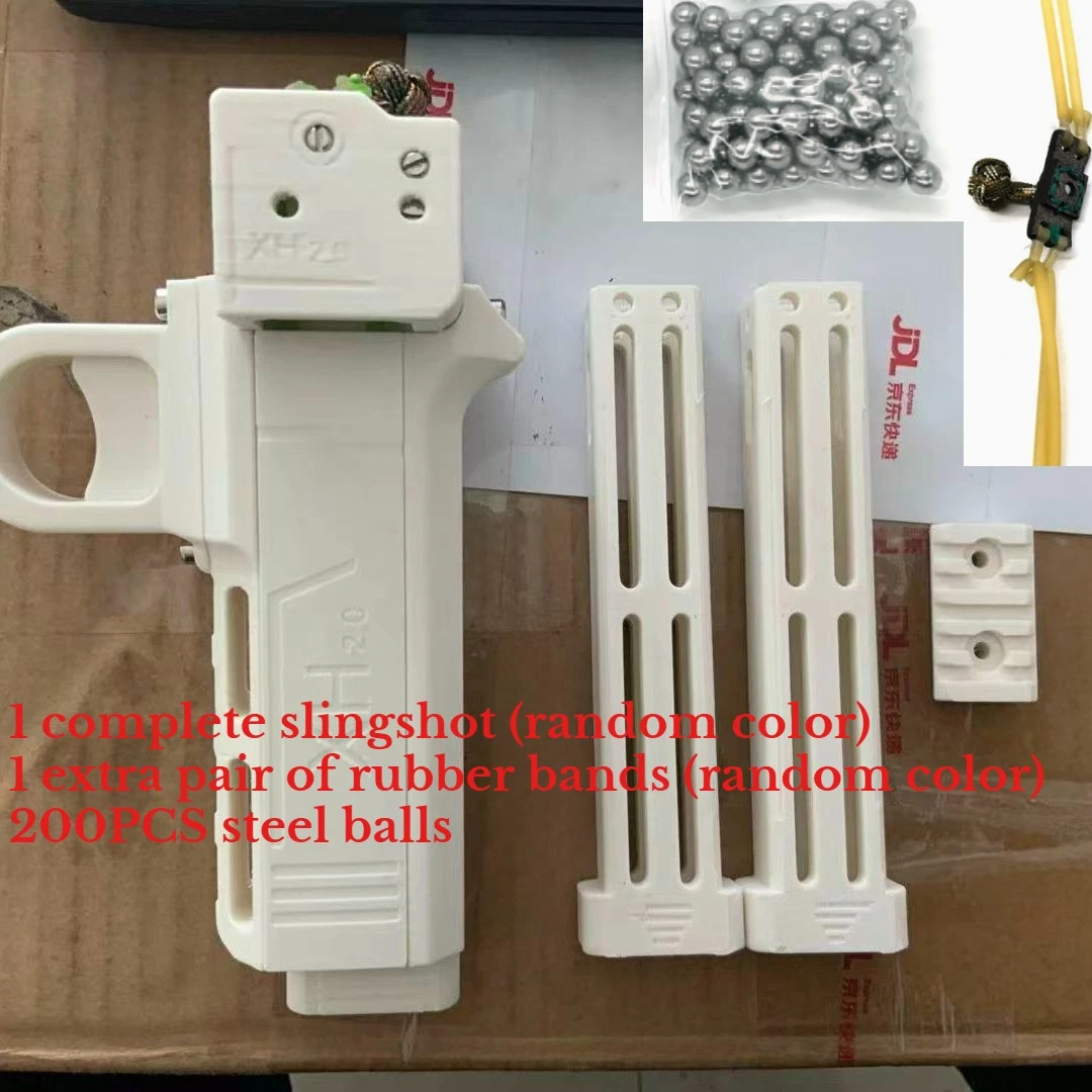 3D Printed Automatic Slingshot Large Capacity Double Row Magazine Outdoor High-precision Hunting Tool Set