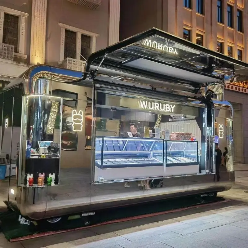 Customized Food Truck Mobile Catering Trailer Food Vendor Cart Ice Cream Outdoor Concession Stand Food Trailer