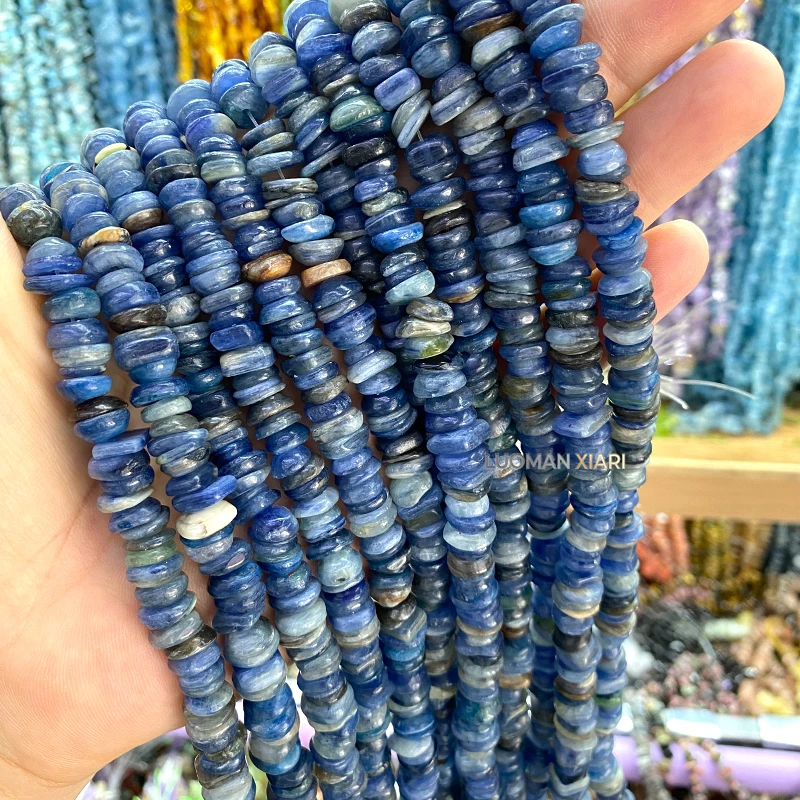 9-10mm Unregelmäßige Roh-Natursteinperlen aus Amazonit, Amethyst, Charoit für Schmuckherstellung, DIY-Armband-Charms und Zubehör – Detail 8