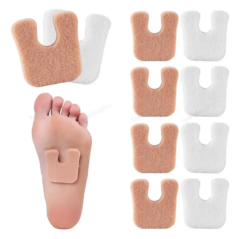 

U Shape Felt Foot Pads Thicken Shoe Pads Plantar Fasciitis Relief Comfortable Shock Absorption Shoe Insoles Foot Care Products